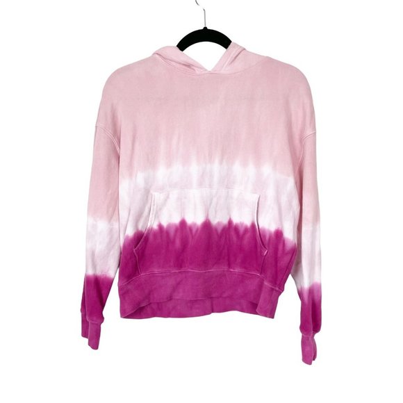 Wildfox Woman's Sz XS Pink Hooded Ombre Sweatshirt Lounge Wear Cozy Comfy - Picture 2 of 8